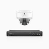 HZ804 - 4K 4 Channel 1 Camera PoE Security System, 4X Optical Zoom, 2.8 - 12 MM Motorized Varifocal Lens, Smart Dual Light Night Vision, Motion Detection 2.0, Built-in Microphone, Siren & Strobe Alarm, Upgraded Version
